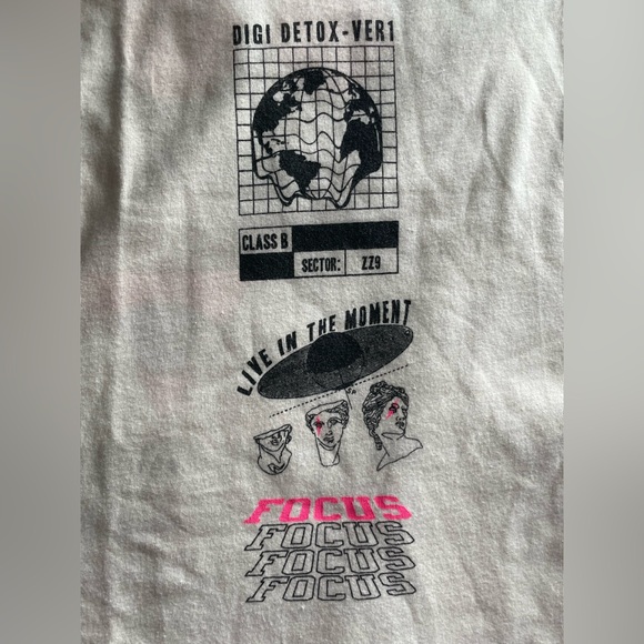 Arizona white and pink unisex medium T-shirt graphic designed back corky print - Picture 2 of 8